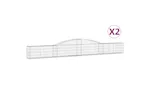 vidaXL 3146827 Arched Gabion Baskets 2 Pcs 400x30x40/60cm Galvanised Iron vidaXL 3146827 Arched Gabion Baskets 2 Pcs 400x30x40/60cm Galvanised Iron