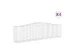vidaXL 3145958 Arched Gabion Baskets 4 Pcs 400x50x100/120cm Galvanised Iron vidaXL 3145958 Arched Gabion Baskets 4 Pcs 400x50x100/120cm Galvanised Iron