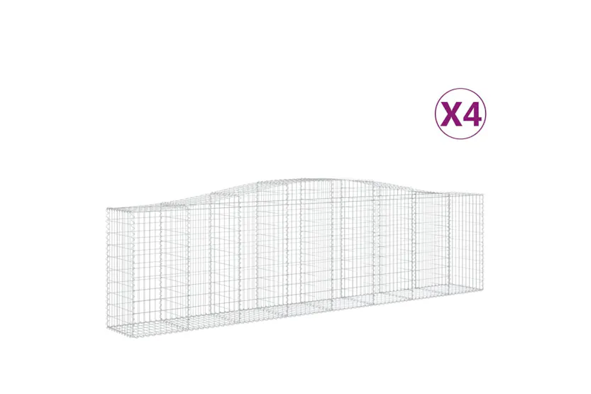 vidaXL 3145958 Arched Gabion Baskets 4 Pcs 400x50x100/120cm Galvanised Iron vidaXL 3145958 Arched Gabion Baskets 4 Pcs 400x50x100/120cm Galvanised Iron