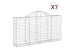 vidaXL 3146115 Arched Gabion Baskets 7 Pcs 200x30x100/120cm Galvanised Iron vidaXL 3146115 Arched Gabion Baskets 7 Pcs 200x30x100/120cm Galvanised Iron