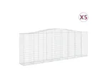 vidaXL 3145985 Arched Gabion Baskets 5 Pcs 400x50x140/160cm Galvanised Iron vidaXL 3145985 Arched Gabion Baskets 5 Pcs 400x50x140/160cm Galvanised Iron