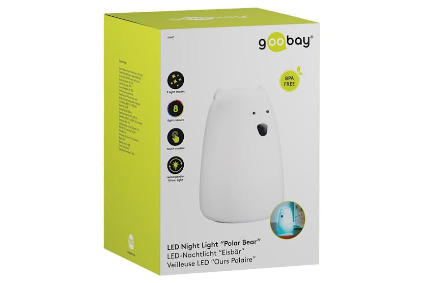 Goobay LED Polar Bear Night Light | White Goobay LED Polar Bear Night Light | White