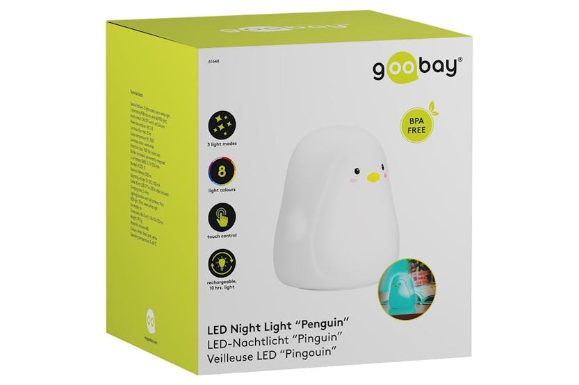 Goobay LED Penguin Night Light | White Goobay LED Penguin Night Light | White