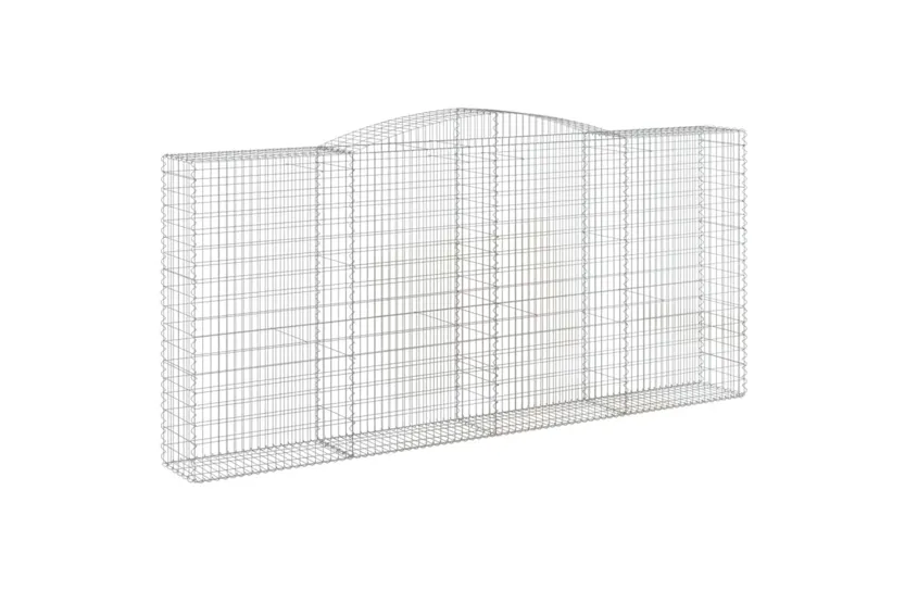 vidaXL 3147048 Arched Gabion Baskets 2 Pcs 400x50x180/200cm Galvanised Iron vidaXL 3147048 Arched Gabion Baskets 2 Pcs 400x50x180/200cm Galvanised Iron