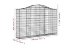 vidaXL 3145453 Arched Gabion Baskets 4 Pcs 200x30x120/140cm Galvanised Iron vidaXL 3145453 Arched Gabion Baskets 4 Pcs 200x30x120/140cm Galvanised Iron