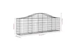vidaXL 3145389 Arched Gabion Baskets 3 Pcs 200x30x60/80cm Galvanised Iron vidaXL 3145389 Arched Gabion Baskets 3 Pcs 200x30x60/80cm Galvanised Iron