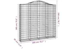 vidaXL 153389 Arched Gabion Basket 200x30x180/200cm Galvanised Iron vidaXL 153389 Arched Gabion Basket 200x30x180/200cm Galvanised Iron