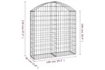 vidaXL 153425 Arched Gabion Basket 100x30x100/120cm Galvanised Iron vidaXL 153425 Arched Gabion Basket 100x30x100/120cm Galvanised Iron