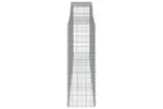 vidaXL 3147022 Arched Gabion Baskets 2 Pcs 400x50x140/160cm Galvanised Iron vidaXL 3147022 Arched Gabion Baskets 2 Pcs 400x50x140/160cm Galvanised Iron