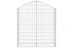 vidaXL 153425 Arched Gabion Basket 100x30x100/120cm Galvanised Iron vidaXL 153425 Arched Gabion Basket 100x30x100/120cm Galvanised Iron