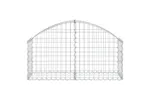 vidaXL 153422 Arched Gabion Basket 100x30x40/60cm Galvanised Iron vidaXL 153422 Arched Gabion Basket 100x30x40/60cm Galvanised Iron