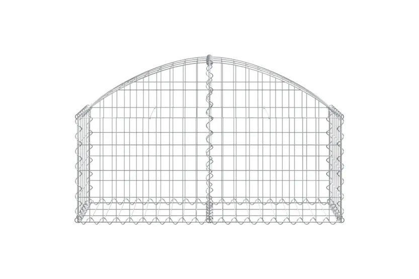 vidaXL 153422 Arched Gabion Basket 100x30x40/60cm Galvanised Iron vidaXL 153422 Arched Gabion Basket 100x30x40/60cm Galvanised Iron