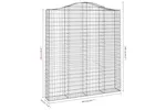 vidaXL 153391 Arched Gabion Basket 200x30x220/240cm Galvanised Iron vidaXL 153391 Arched Gabion Basket 200x30x220/240cm Galvanised Iron