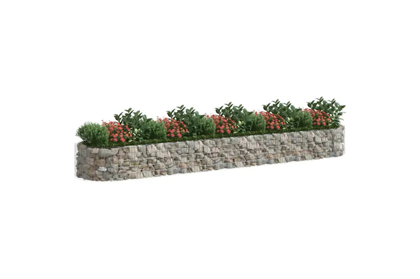 vidaXL 153393 Arched Gabion Basket 200x50x60/80cm Galvanised Iron vidaXL 153393 Arched Gabion Basket 200x50x60/80cm Galvanised Iron