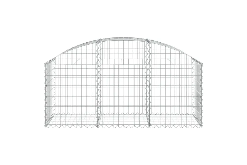 vidaXL 153453 Arched Gabion Basket 150x50x60/80cm Galvanised Iron vidaXL 153453 Arched Gabion Basket 150x50x60/80cm Galvanised Iron