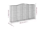 vidaXL 3147074 Arched Gabion Baskets 2 Pcs 400x50x220/240cm Galvanised Iron vidaXL 3147074 Arched Gabion Baskets 2 Pcs 400x50x220/240cm Galvanised Iron