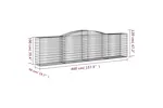 vidaXL 3146996 Arched Gabion Baskets 2 Pcs 400x50x100/120cm Galvanised Iron vidaXL 3146996 Arched Gabion Baskets 2 Pcs 400x50x100/120cm Galvanised Iron
