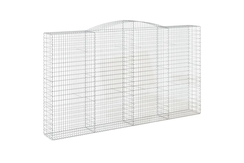 vidaXL 3147074 Arched Gabion Baskets 2 Pcs 400x50x220/240cm Galvanised Iron vidaXL 3147074 Arched Gabion Baskets 2 Pcs 400x50x220/240cm Galvanised Iron