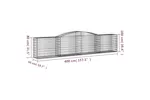 vidaXL 3146988 Arched Gabion Baskets 7 Pcs 400x50x80/100cm Galvanised Iron vidaXL 3146988 Arched Gabion Baskets 7 Pcs 400x50x80/100cm Galvanised Iron