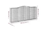 vidaXL 3147049 Arched Gabion Baskets 3 Pcs 400x50x180/200cm Galvanised Iron vidaXL 3147049 Arched Gabion Baskets 3 Pcs 400x50x180/200cm Galvanised Iron