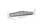 vidaXL 3145919 Arched Gabion Baskets 4 Pcs 400x50x40/60cm Galvanised Iron vidaXL 3145919 Arched Gabion Baskets 4 Pcs 400x50x40/60cm Galvanised Iron