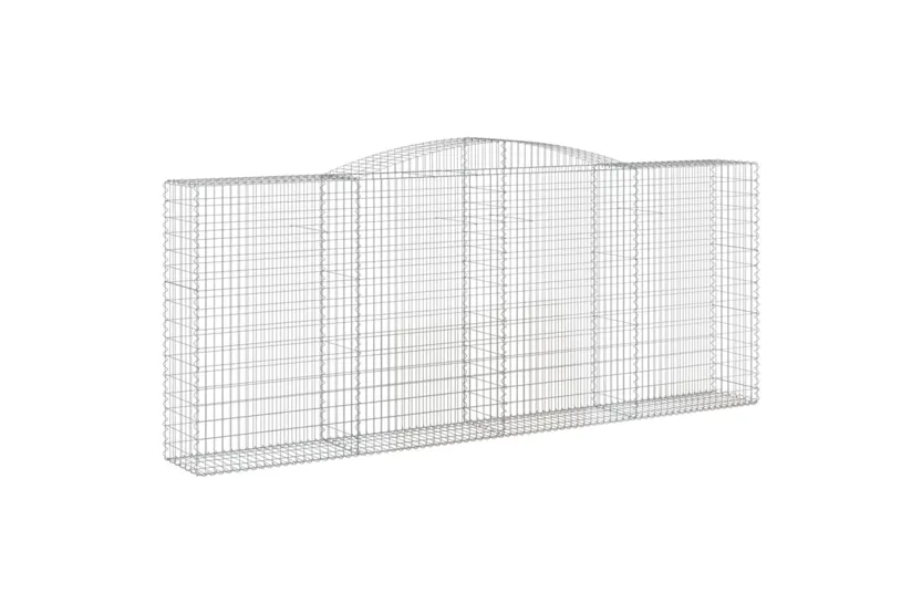 vidaXL 3147035 Arched Gabion Baskets 2 Pcs 400x50x160/180cm Galvanised Iron vidaXL 3147035 Arched Gabion Baskets 2 Pcs 400x50x160/180cm Galvanised Iron