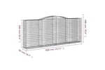 vidaXL 3147035 Arched Gabion Baskets 2 Pcs 400x50x160/180cm Galvanised Iron vidaXL 3147035 Arched Gabion Baskets 2 Pcs 400x50x160/180cm Galvanised Iron