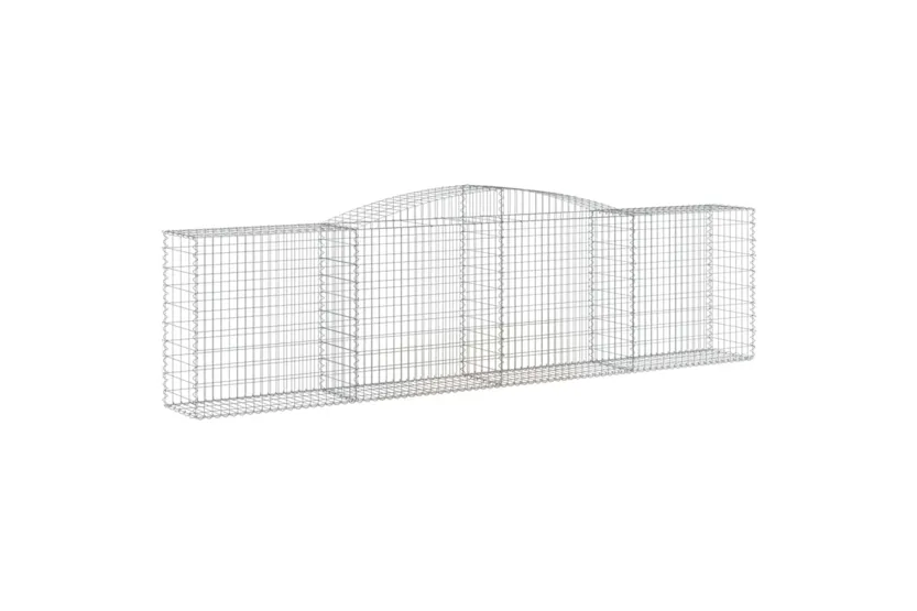 vidaXL 3146996 Arched Gabion Baskets 2 Pcs 400x50x100/120cm Galvanised Iron vidaXL 3146996 Arched Gabion Baskets 2 Pcs 400x50x100/120cm Galvanised Iron