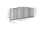 vidaXL 3145853 Arched Gabion Baskets 3 Pcs 400x30x140/160cm Galvanised Iron vidaXL 3145853 Arched Gabion Baskets 3 Pcs 400x30x140/160cm Galvanised Iron