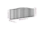 vidaXL 3145840 Arched Gabion Baskets 3 Pcs 400x30x120/140cm Galvanised Iron vidaXL 3145840 Arched Gabion Baskets 3 Pcs 400x30x120/140cm Galvanised Iron
