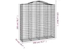 vidaXL 153400 Arched Gabion Basket 200x50x200/220cm Galvanised Iron vidaXL 153400 Arched Gabion Basket 200x50x200/220cm Galvanised Iron