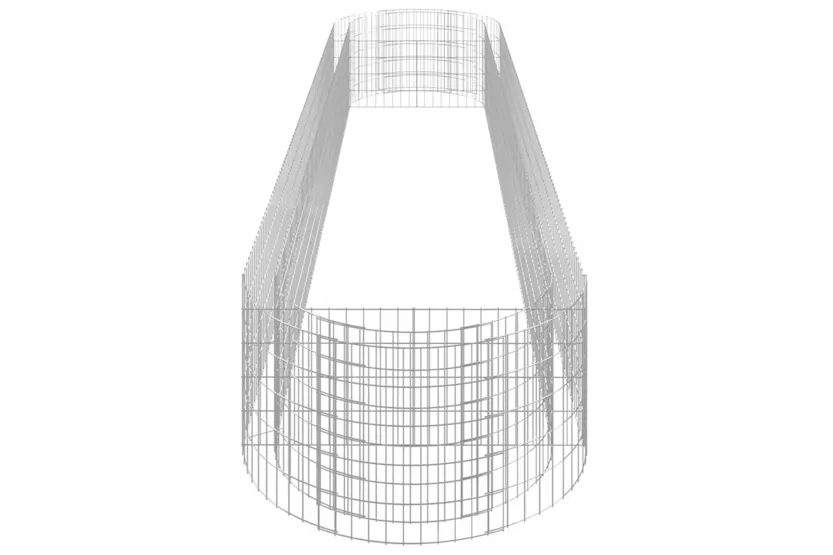 vidaXL 153393 Arched Gabion Basket 200x50x60/80cm Galvanised Iron vidaXL 153393 Arched Gabion Basket 200x50x60/80cm Galvanised Iron