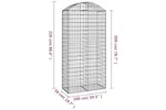 vidaXL 153440 Arched Gabion Basket 100x50x200/220cm Galvanised Iron vidaXL 153440 Arched Gabion Basket 100x50x200/220cm Galvanised Iron