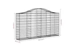 vidaXL 153385 Arched Gabion Basket 200x30x100/120cm Galvanised Iron vidaXL 153385 Arched Gabion Basket 200x30x100/120cm Galvanised Iron