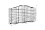 vidaXL 3145437 Arched Gabion Baskets 9 Pcs 200x30x100/120cm Galvanised Iron vidaXL 3145437 Arched Gabion Baskets 9 Pcs 200x30x100/120cm Galvanised Iron