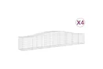 vidaXL 3145932 Arched Gabion Baskets 4 Pcs 400x50x60/80cm Galvanised Iron vidaXL 3145932 Arched Gabion Baskets 4 Pcs 400x50x60/80cm Galvanised Iron