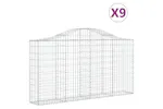 vidaXL 3145437 Arched Gabion Baskets 9 Pcs 200x30x100/120cm Galvanised Iron vidaXL 3145437 Arched Gabion Baskets 9 Pcs 200x30x100/120cm Galvanised Iron