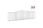 vidaXL 3147003 Arched Gabion Baskets 9 Pcs 400x50x100/120cm Galvanised Iron vidaXL 3147003 Arched Gabion Baskets 9 Pcs 400x50x100/120cm Galvanised Iron