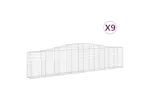 vidaXL 3145820 Arched Gabion Baskets 9 Pcs 400x30x80/100cm Galvanised Iron vidaXL 3145820 Arched Gabion Baskets 9 Pcs 400x30x80/100cm Galvanised Iron