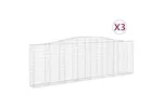 vidaXL 3145840 Arched Gabion Baskets 3 Pcs 400x30x120/140cm Galvanised Iron vidaXL 3145840 Arched Gabion Baskets 3 Pcs 400x30x120/140cm Galvanised Iron