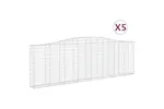 vidaXL 3145842 Arched Gabion Baskets 5 Pcs 400x30x120/140cm Galvanised Iron vidaXL 3145842 Arched Gabion Baskets 5 Pcs 400x30x120/140cm Galvanised Iron