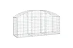 vidaXL 153453 Arched Gabion Basket 150x50x60/80cm Galvanised Iron vidaXL 153453 Arched Gabion Basket 150x50x60/80cm Galvanised Iron