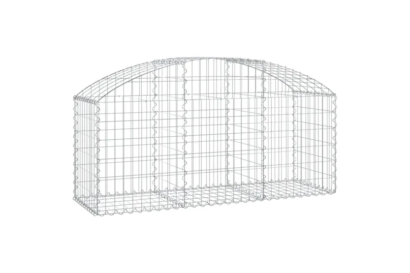 vidaXL 153453 Arched Gabion Basket 150x50x60/80cm Galvanised Iron vidaXL 153453 Arched Gabion Basket 150x50x60/80cm Galvanised Iron