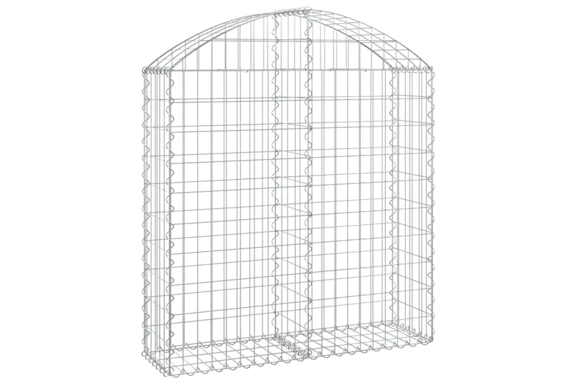 vidaXL 153425 Arched Gabion Basket 100x30x100/120cm Galvanised Iron vidaXL 153425 Arched Gabion Basket 100x30x100/120cm Galvanised Iron