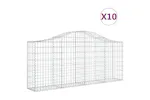 vidaXL 3145417 Arched Gabion Baskets 10 Pcs 200x30x80/100cm Galvanised Iron vidaXL 3145417 Arched Gabion Baskets 10 Pcs 200x30x80/100cm Galvanised Iron