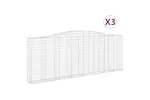 vidaXL 3145853 Arched Gabion Baskets 3 Pcs 400x30x140/160cm Galvanised Iron vidaXL 3145853 Arched Gabion Baskets 3 Pcs 400x30x140/160cm Galvanised Iron