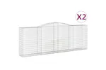 vidaXL 3147022 Arched Gabion Baskets 2 Pcs 400x50x140/160cm Galvanised Iron vidaXL 3147022 Arched Gabion Baskets 2 Pcs 400x50x140/160cm Galvanised Iron