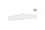vidaXL 3145921 Arched Gabion Baskets 6 Pcs 400x50x40/60cm Galvanised Iron vidaXL 3145921 Arched Gabion Baskets 6 Pcs 400x50x40/60cm Galvanised Iron