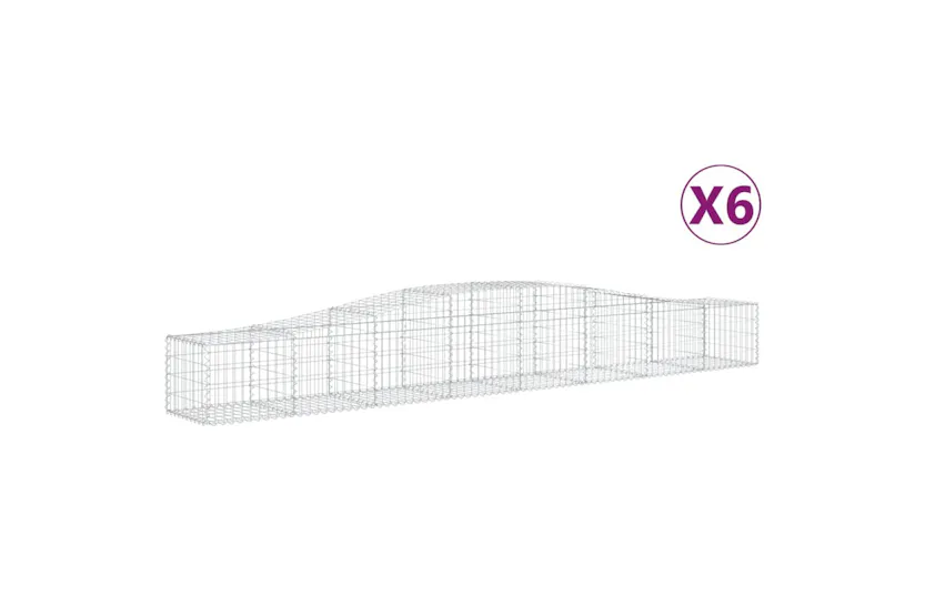 vidaXL 3145921 Arched Gabion Baskets 6 Pcs 400x50x40/60cm Galvanised Iron vidaXL 3145921 Arched Gabion Baskets 6 Pcs 400x50x40/60cm Galvanised Iron