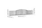 vidaXL 3146973 Arched Gabion Baskets 5 Pcs 400x50x60/80cm Galvanised Iron vidaXL 3146973 Arched Gabion Baskets 5 Pcs 400x50x60/80cm Galvanised Iron